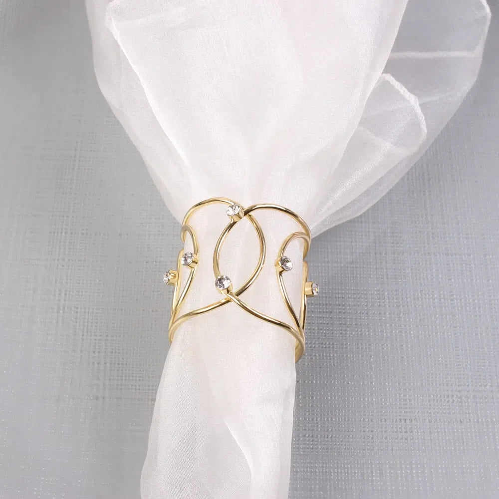 Conjunto de Anéis para Guardanapo em Aço Inoxidável - 6 Peças