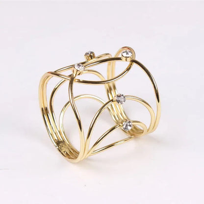 Conjunto de Anéis para Guardanapo em Aço Inoxidável - 6 Peças