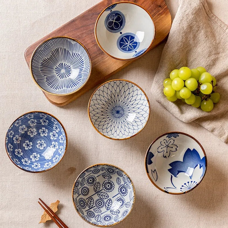 Conjunto de Bowls de Cerâmica Japonesa - Design Elegante e Funcional