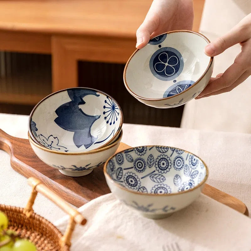 Conjunto de Bowls de Cerâmica Japonesa - Design Elegante e Funcional