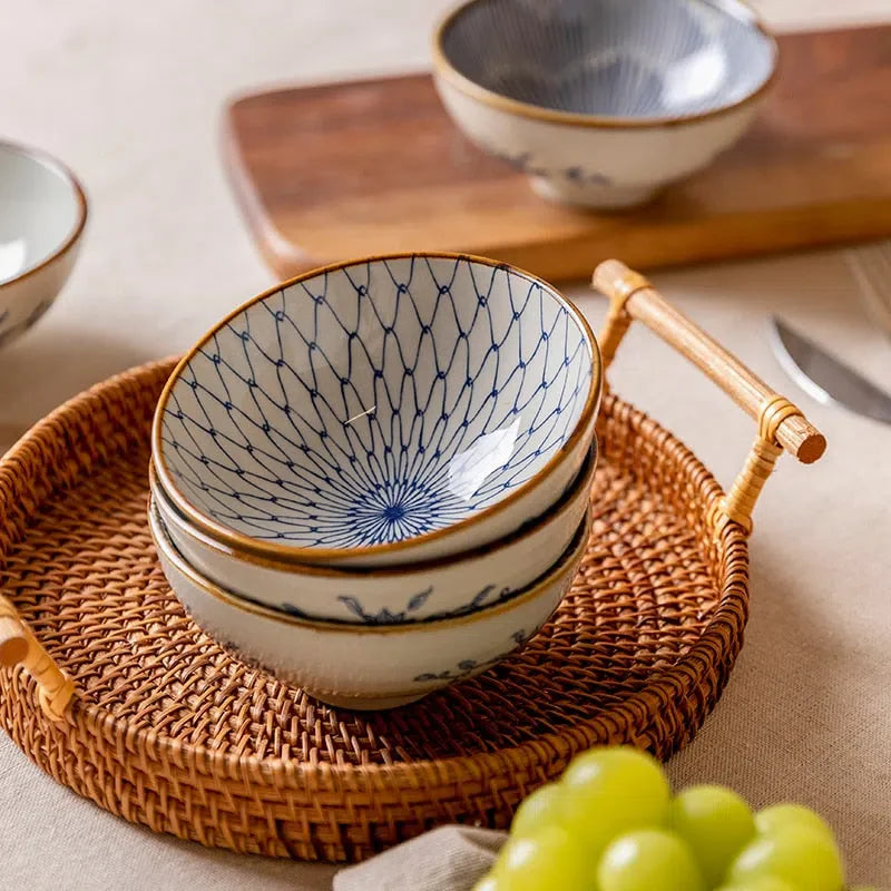 Conjunto de Bowls de Cerâmica Japonesa - Design Elegante e Funcional
