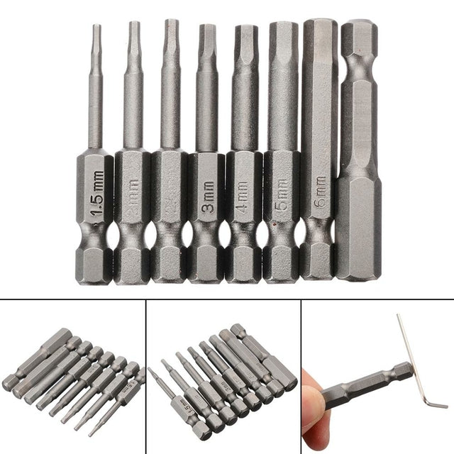Conjunto de Brocas Hexagonais Magnéticas 7 Peças - Ferramentas de Perfuração