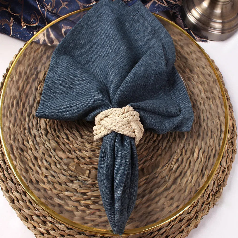 Conjunto de Corda para Guardanapos com Anéis - 4 Peças