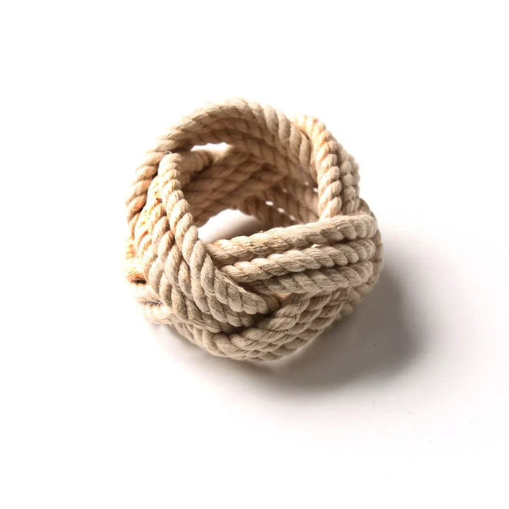Conjunto de Corda para Guardanapos com Anéis - 4 Peças