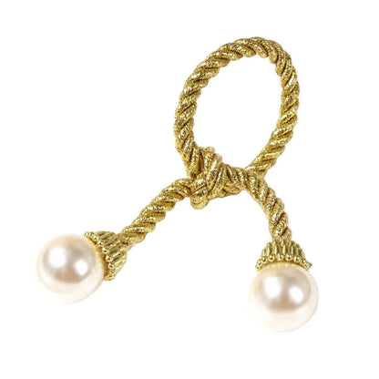 Conjunto de Cordão e Anéis de Pérola para Guardanapos - 6 Peças