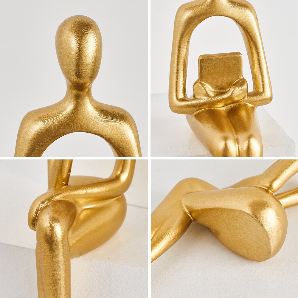 Conjunto de Decoração Abstrata com 3 Peças para Ambientes Modernos