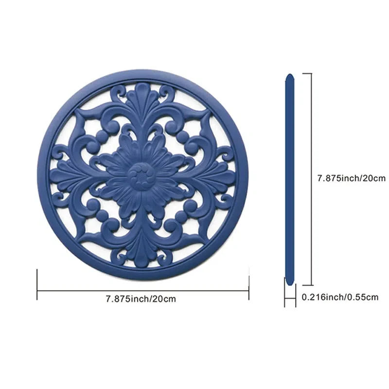 Conjunto de Descanso de Mesa em Silicone - 3 Peças para Cozinha e Mesa de Jantar