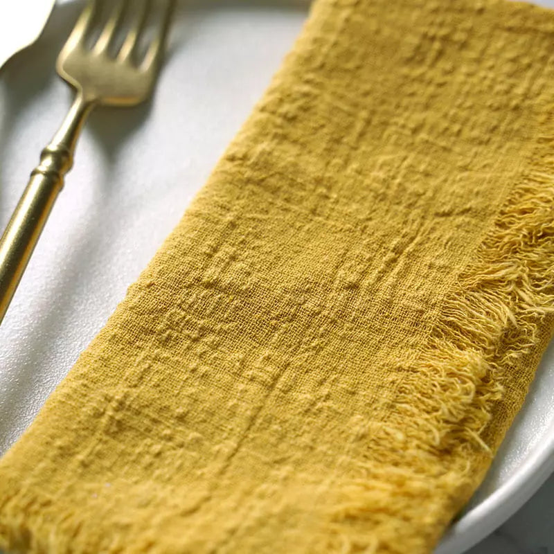 Conjunto de Guardanapos de Tecido para Mesa Posta Rústica - 20 Peças