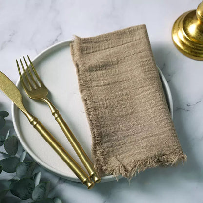 Conjunto de Guardanapos de Tecido para Mesa Posta Rústica - 20 Peças