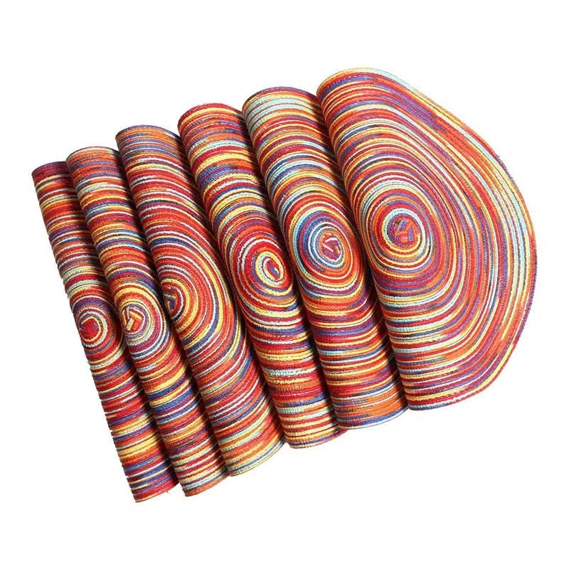 Conjunto de Jogos Americanos Coloridos - 6 Peças para Mesa