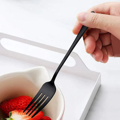 Conjunto de Mini Garfos de Sobremesa em Aço Inox - 6 Peças