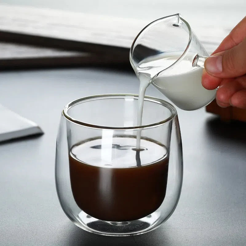 Conjunto de Mini Jarras de Vidro 70ml para Servir Leite, Café, Creme e Molhos - 2 Peças