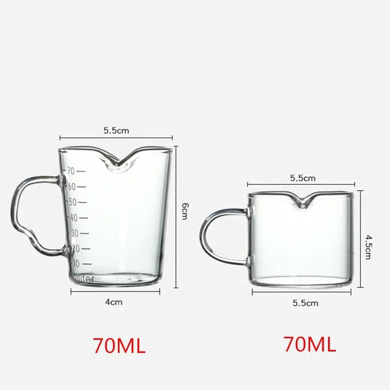 Conjunto de Mini Jarras de Vidro 70ml para Servir Leite, Café, Creme e Molhos - 2 Peças