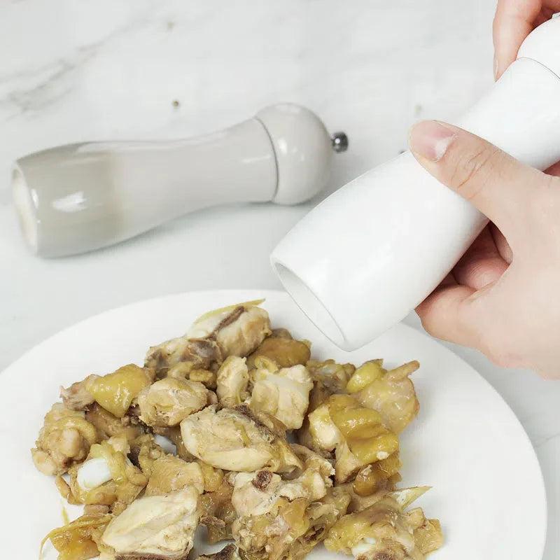 Conjunto de Moedores de Sal e Pimenta de Cerâmica - Acessório de Cozinha Prático e Elegante