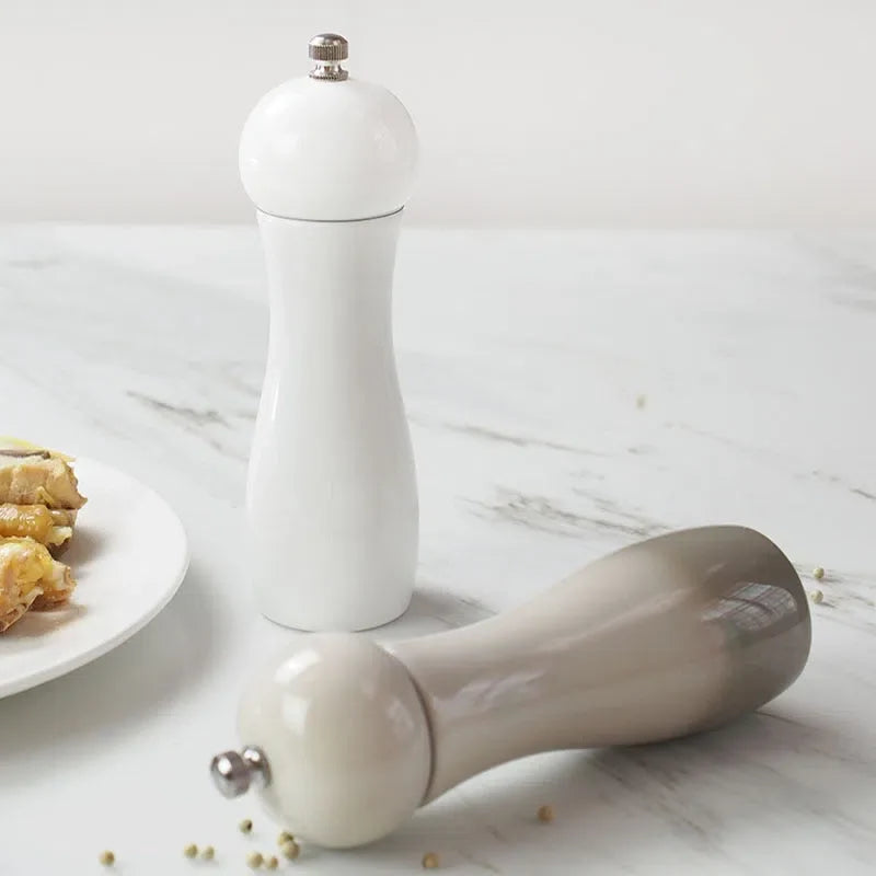 Conjunto de Moedores de Sal e Pimenta de Cerâmica - Acessório de Cozinha Prático e Elegante