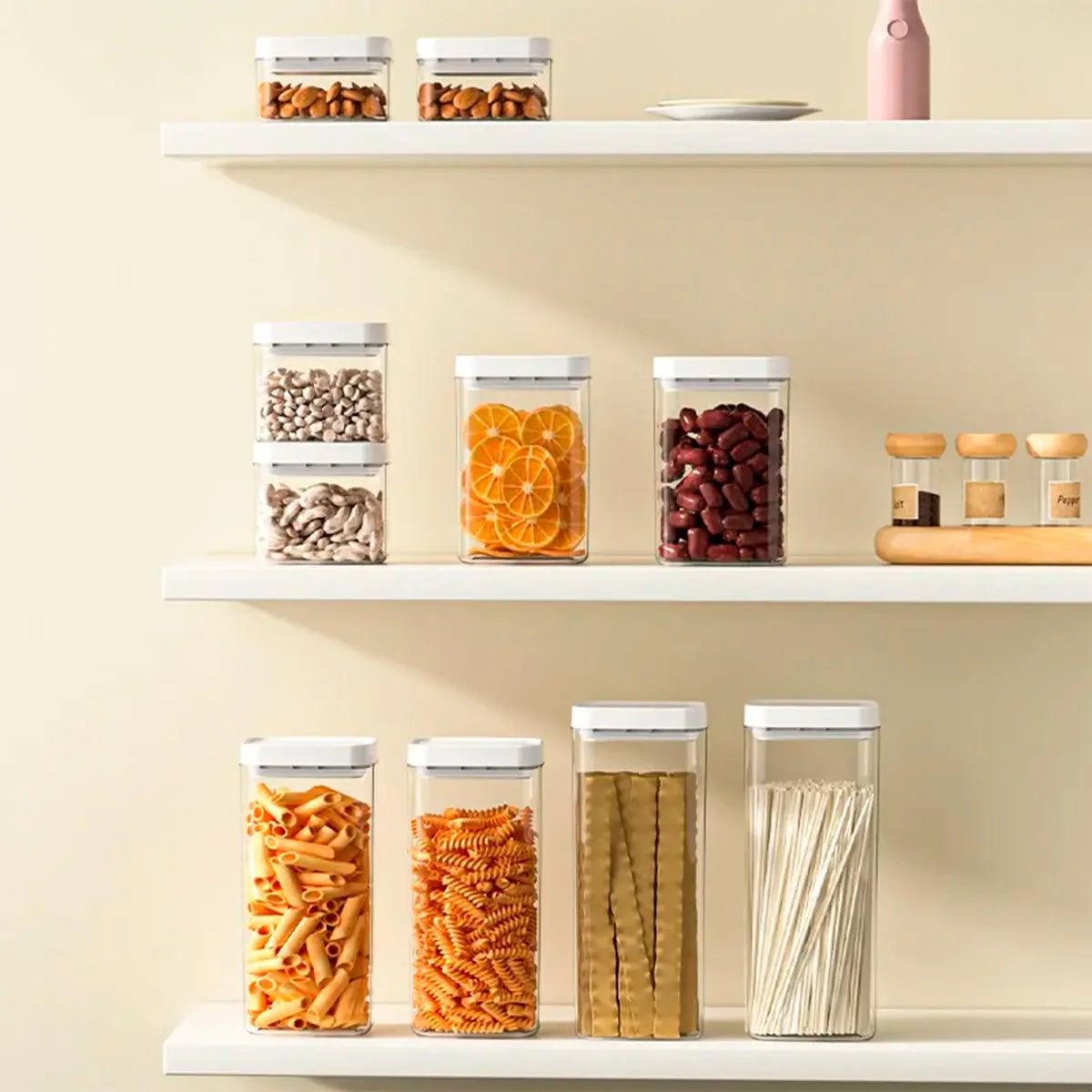 Conjunto de Potes Herméticos 4 Peças para Armazenamento de Alimentos