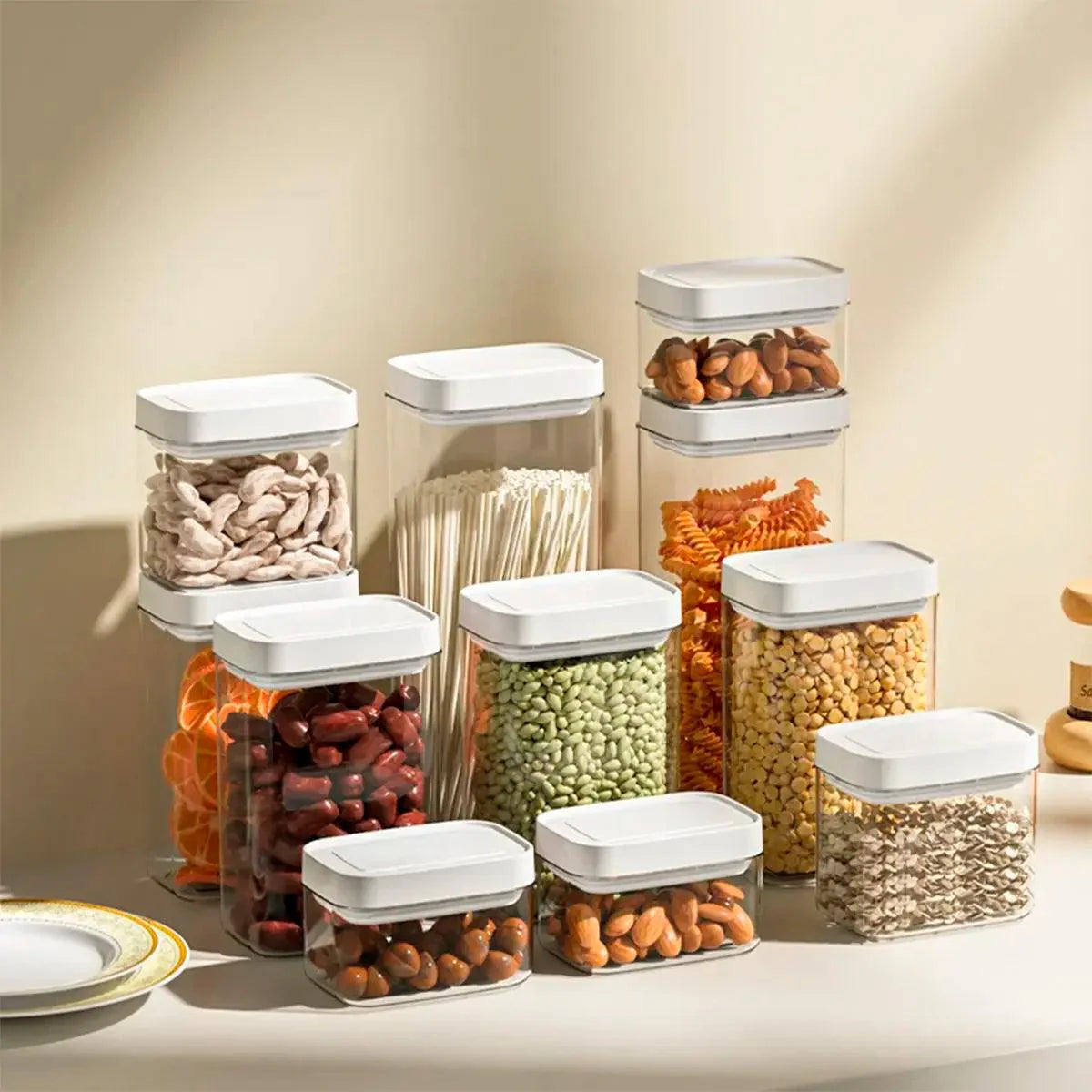 Conjunto de Potes Herméticos 4 Peças para Armazenamento de Alimentos