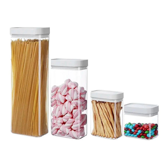 Conjunto de Potes Herméticos 4 Peças para Armazenamento de Alimentos