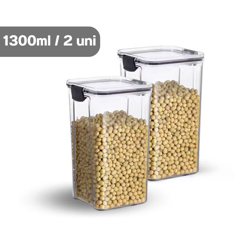 Conjunto de Potes Herméticos para Armazenamento de Mantimentos