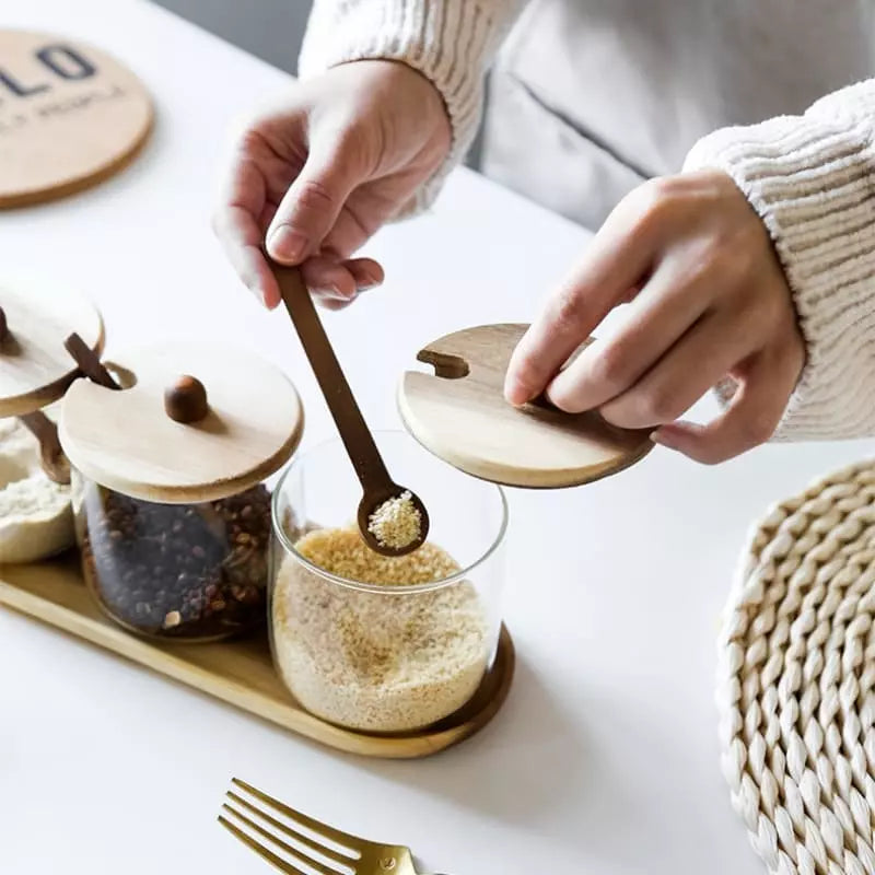Conjunto de Potes de Vidro com Tampa Hermética – Armazenamento Prático e Elegante