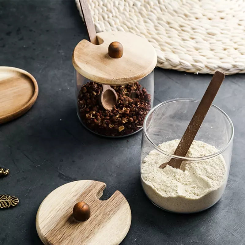 Conjunto de Potes de Vidro com Tampa Hermética – Armazenamento Prático e Elegante