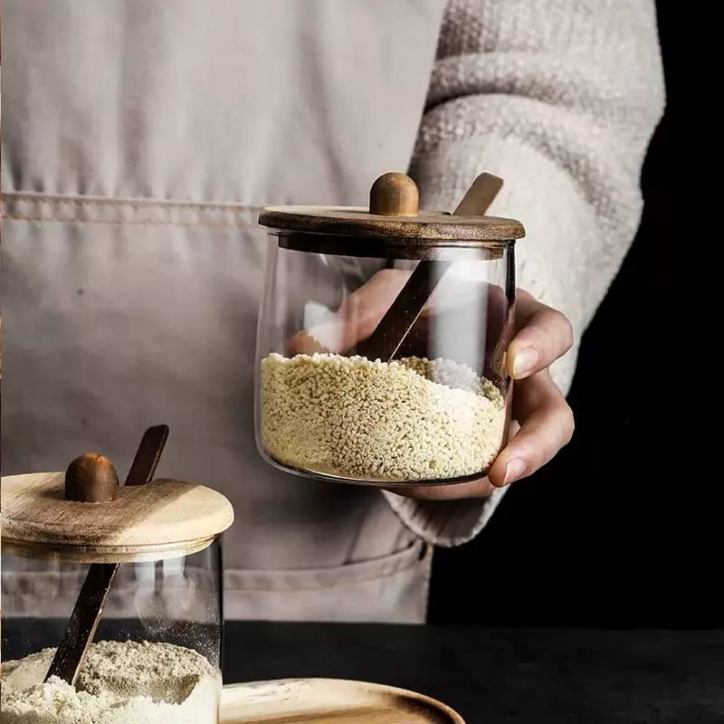 Conjunto de Potes de Vidro com Tampa Hermética – Armazenamento Prático e Elegante