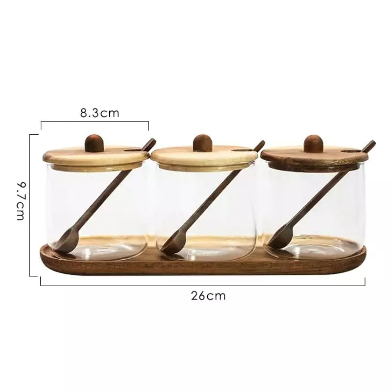 Conjunto de Potes de Vidro com Tampa Hermética – Armazenamento Prático e Elegante