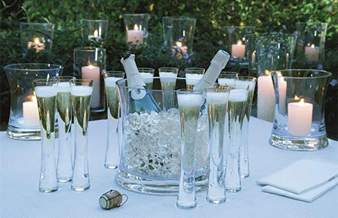Conjunto de Taças Tulipa em Vidro - 2 Peças para Servir Bebidas