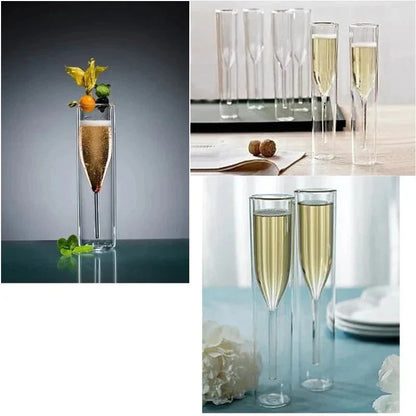 Conjunto de Taças de Vidro Duplo - 2 Peças para Bebidas
