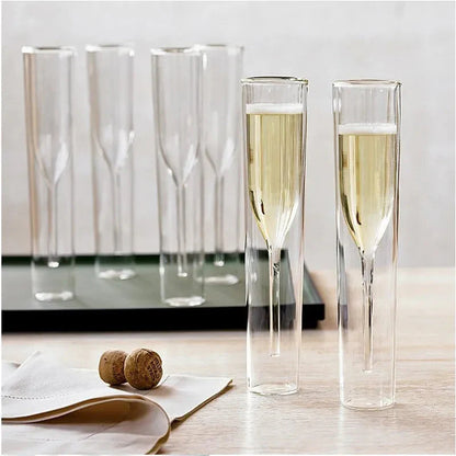 Conjunto de Taças de Vidro Duplo - 2 Peças para Bebidas