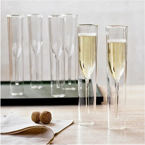 Conjunto de Taças de Vidro Duplo - 2 Peças para Bebidas
