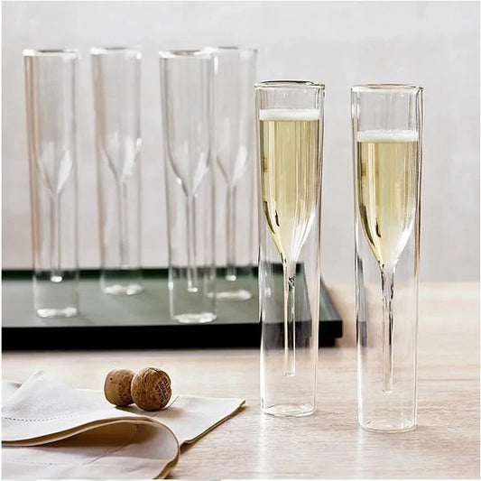 Conjunto de Taças de Vidro Duplo - 2 Peças para Bebidas