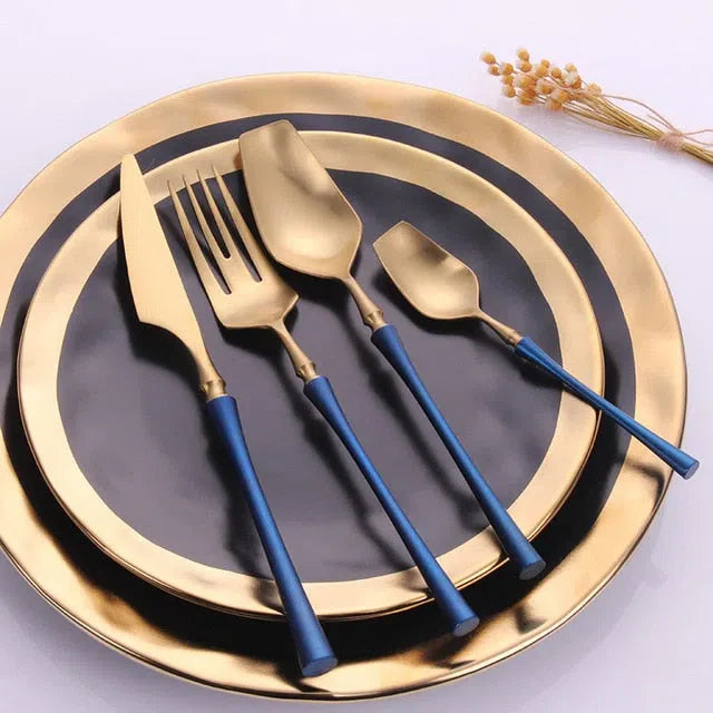 Conjunto de Talheres Ingleses em Aço Inoxidável - 4 Peças