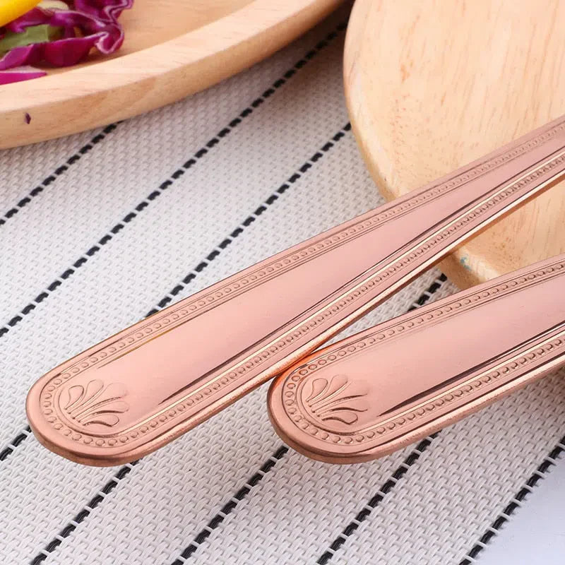 Conjunto de Talheres para Salada em Aço Inoxidável - 16 Peças