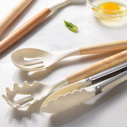 Conjunto de Utensílios de Cozinha 14 Peças em Silicone com Organizador