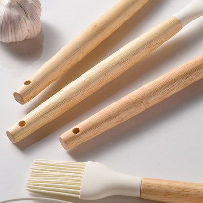 Conjunto de Utensílios de Cozinha 14 Peças em Silicone com Organizador