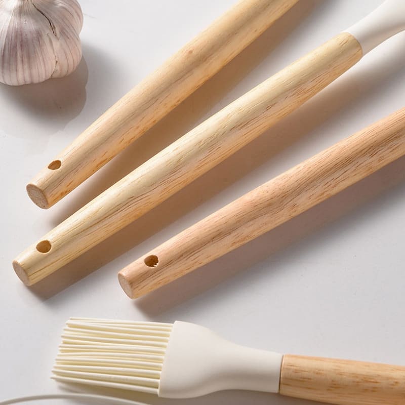 Conjunto de Utensílios de Cozinha 14 Peças em Silicone com Organizador
