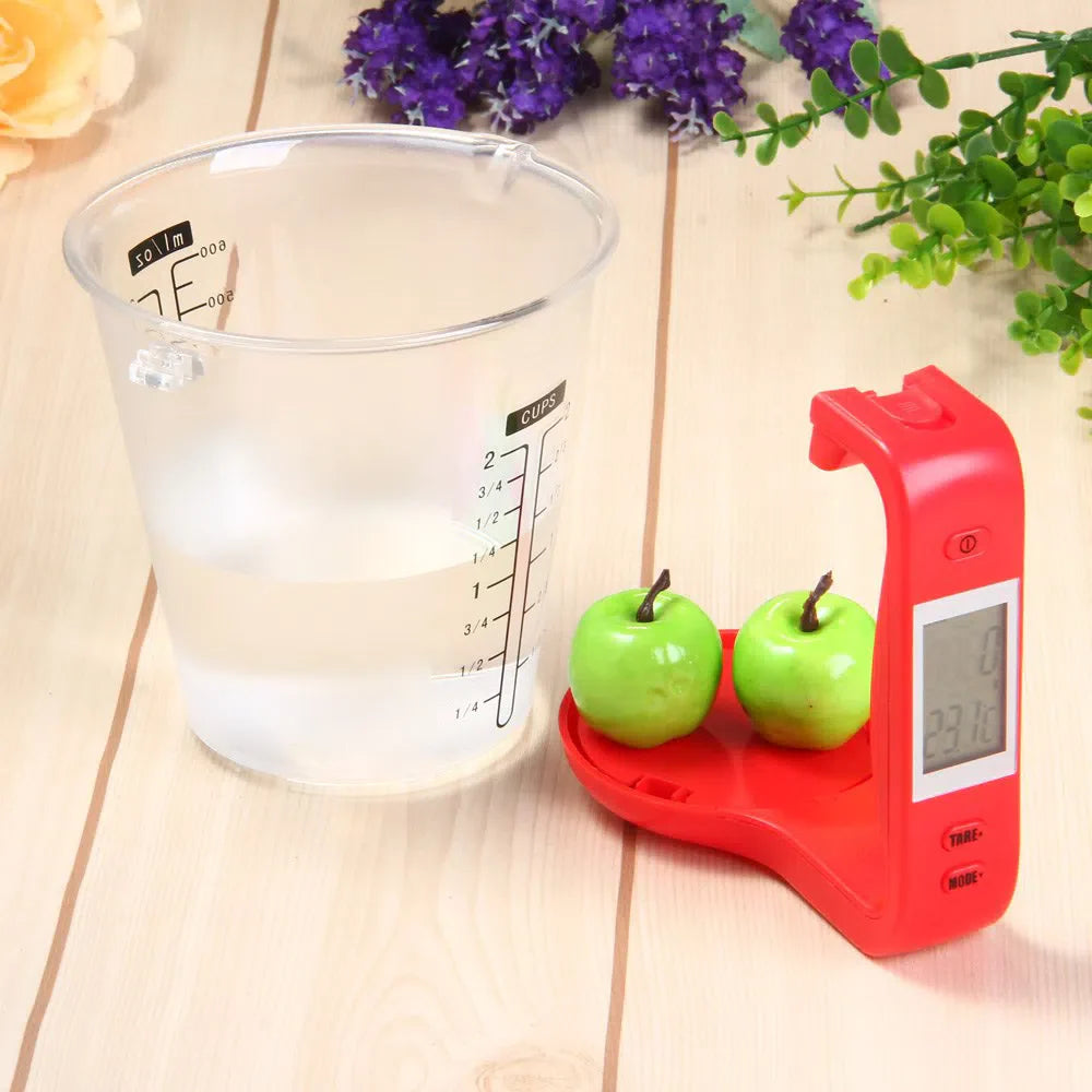 Copo Medidor com Balança Digital Integrada para Cozinha