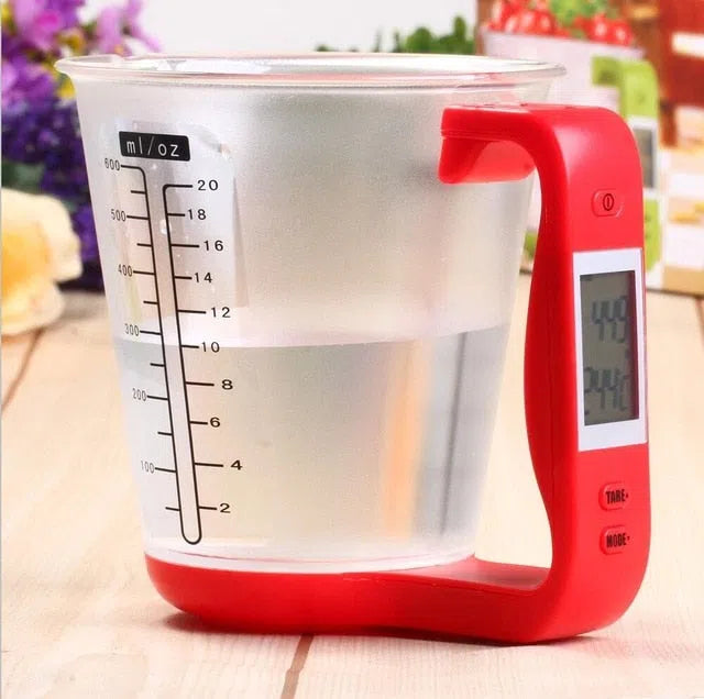 Copo Medidor com Balança Digital Integrada para Cozinha