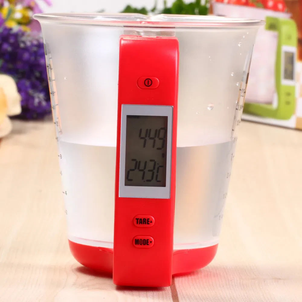 Copo Medidor com Balança Digital Integrada para Cozinha