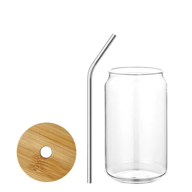 Copo Minimalista com Tampa de Bambu - Capacidade 320ml e 480ml