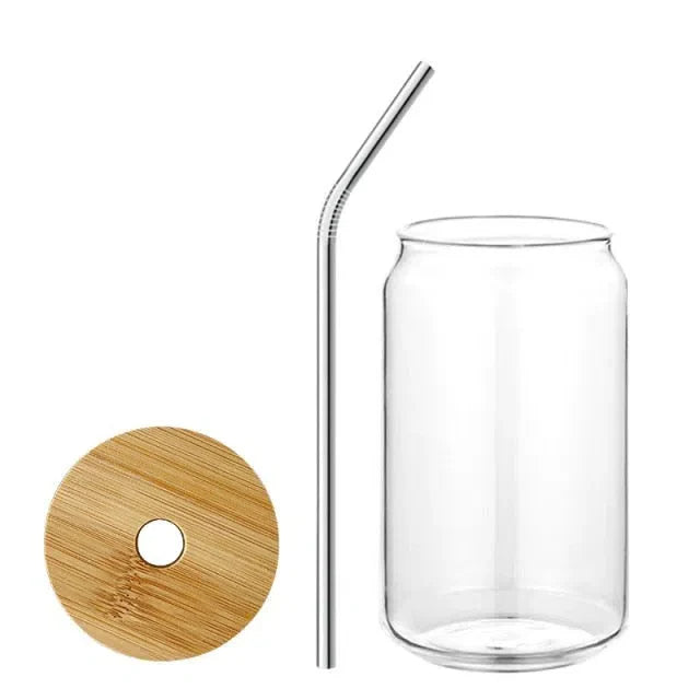 Copo Minimalista com Tampa de Bambu - Capacidade 320ml e 480ml