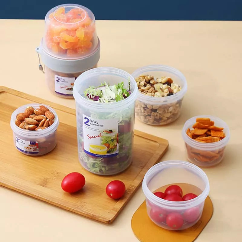 Copo Portátil para Cereais, Saladas e Frutas - Ideal para Café da Manhã