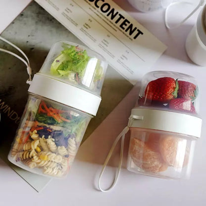 Copo Portátil para Cereais, Saladas e Frutas - Ideal para Café da Manhã