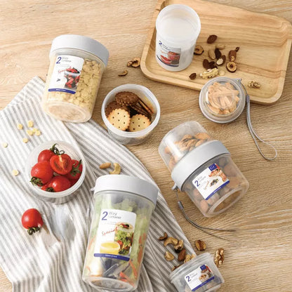 Copo Portátil para Cereais, Saladas e Frutas - Ideal para Café da Manhã