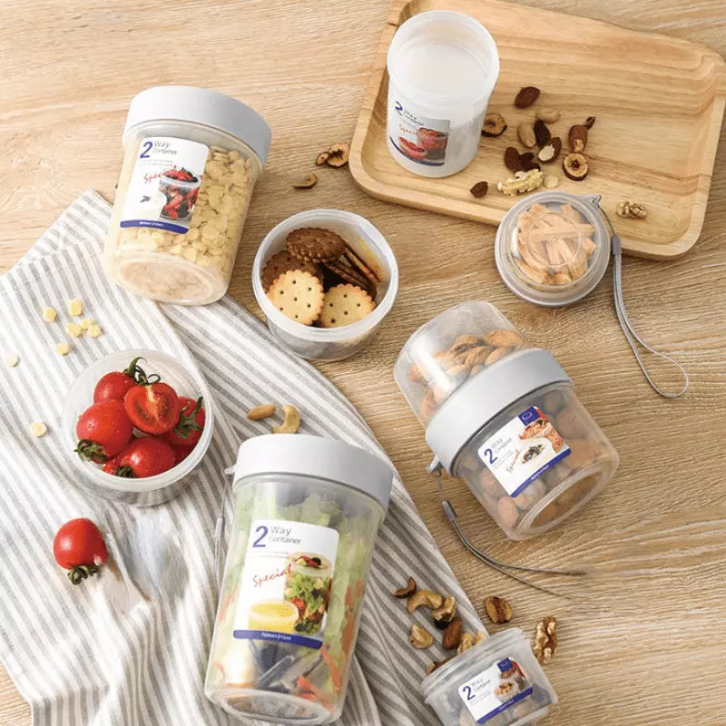 Copo Portátil para Cereais, Saladas e Frutas - Ideal para Café da Manhã
