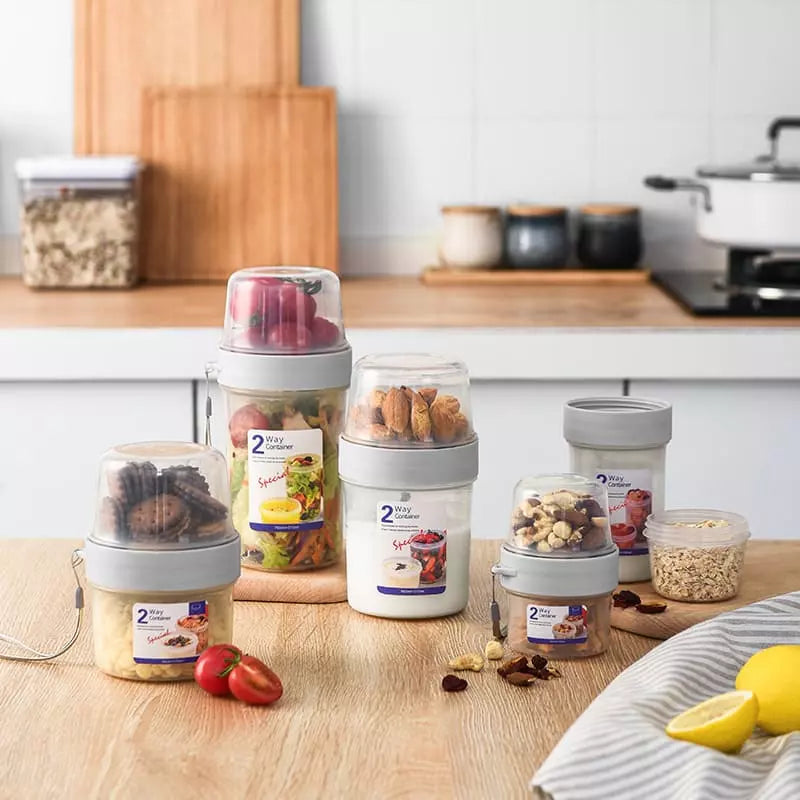 Copo Portátil para Cereais, Saladas e Frutas - Ideal para Café da Manhã