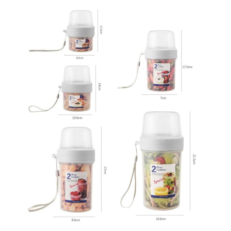 Copo Portátil para Cereais, Saladas e Frutas - Ideal para Café da Manhã