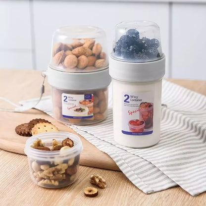 Copo Portátil para Cereais, Saladas e Frutas - Ideal para Café da Manhã