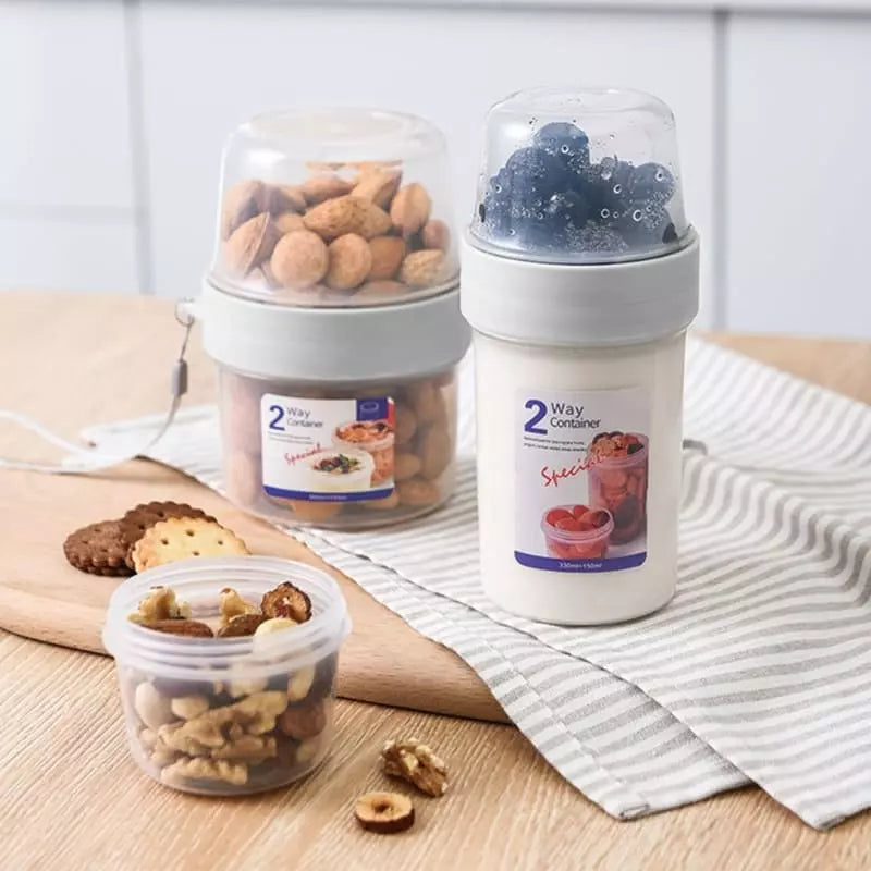 Copo Portátil para Cereais, Saladas e Frutas - Ideal para Café da Manhã